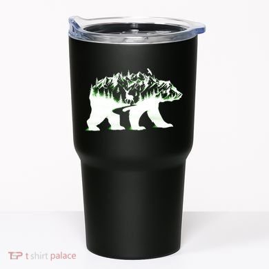 Bear Forest Deer Wilderness Mountains Tumbler