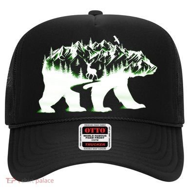 Bear Forest Deer Wilderness Mountains Hat