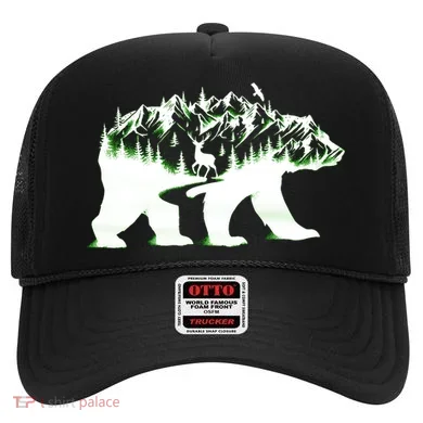Bear Forest Deer Wilderness Mountains Hat