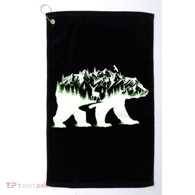 Bear Forest Deer Wilderness Mountains Golf Towel