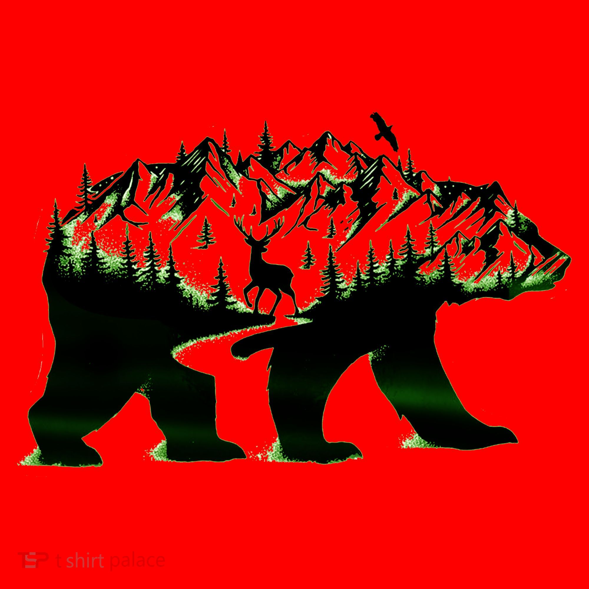 Bear Forest Deer Wilderness Mountains Santa Hat