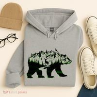 Bear Forest Deer Wilderness Mountains Hoodie thumb 4