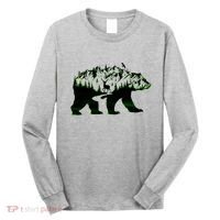Bear Forest Deer Wilderness Mountains Long Sleeve Shirt thumb 0