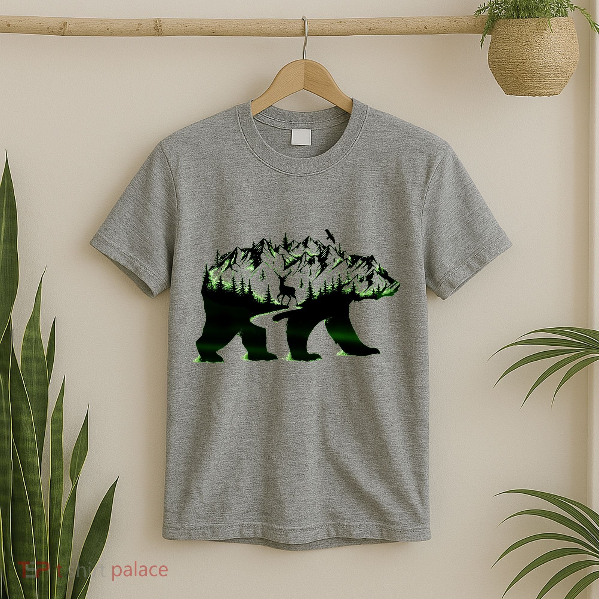 Bear Forest Deer Wilderness Mountains T-Shirt