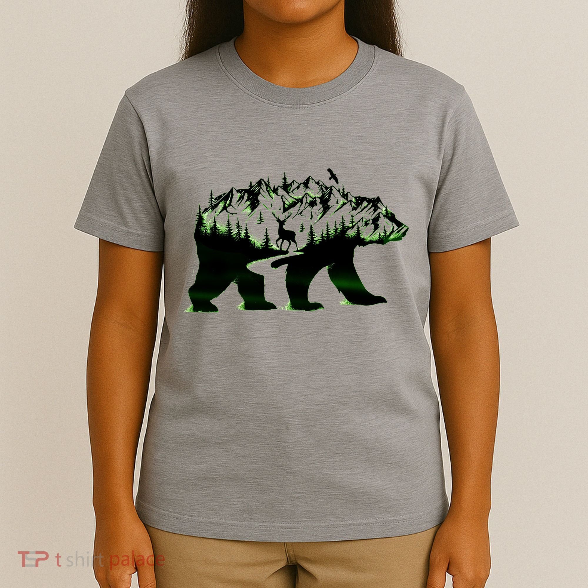 Bear Forest Deer Wilderness Mountains T-Shirt