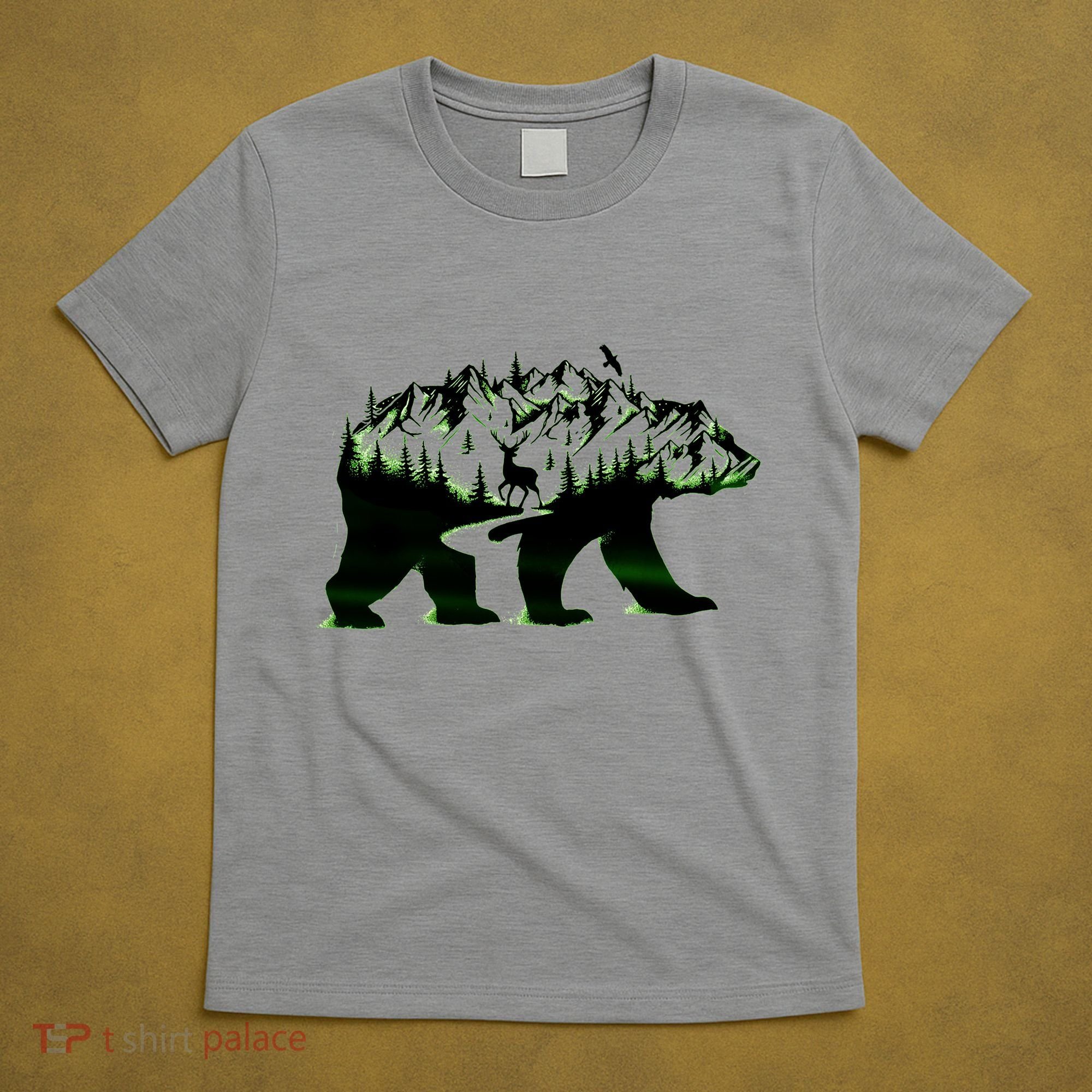 Bear Forest Deer Wilderness Mountains T-Shirt