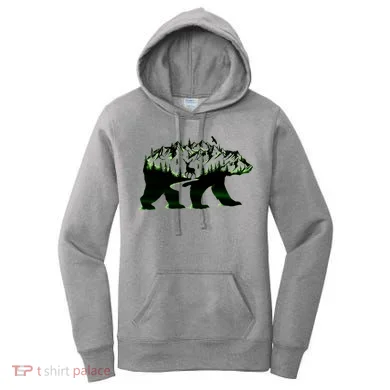 Bear Forest Deer Wilderness Mountains Women's Hoodie