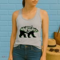 Bear Forest Deer Wilderness Mountains Women's Tank Top thumb 2