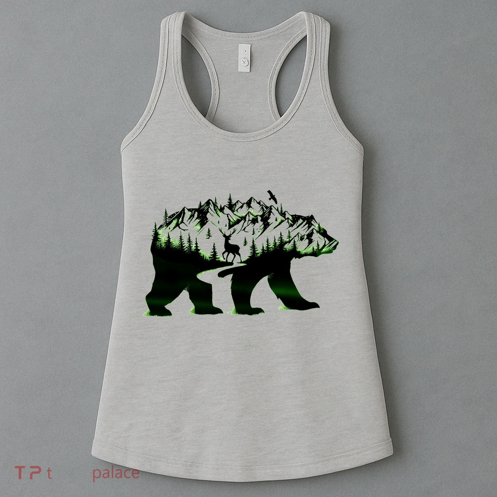 Bear Forest Deer Wilderness Mountains Women's Tank Top