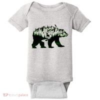 Bear Forest Deer Wilderness Mountains Baby Bodysuit thumb 0