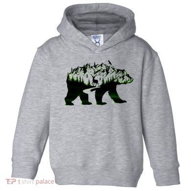 Bear Forest Deer Wilderness Mountains Toddler Hoodie