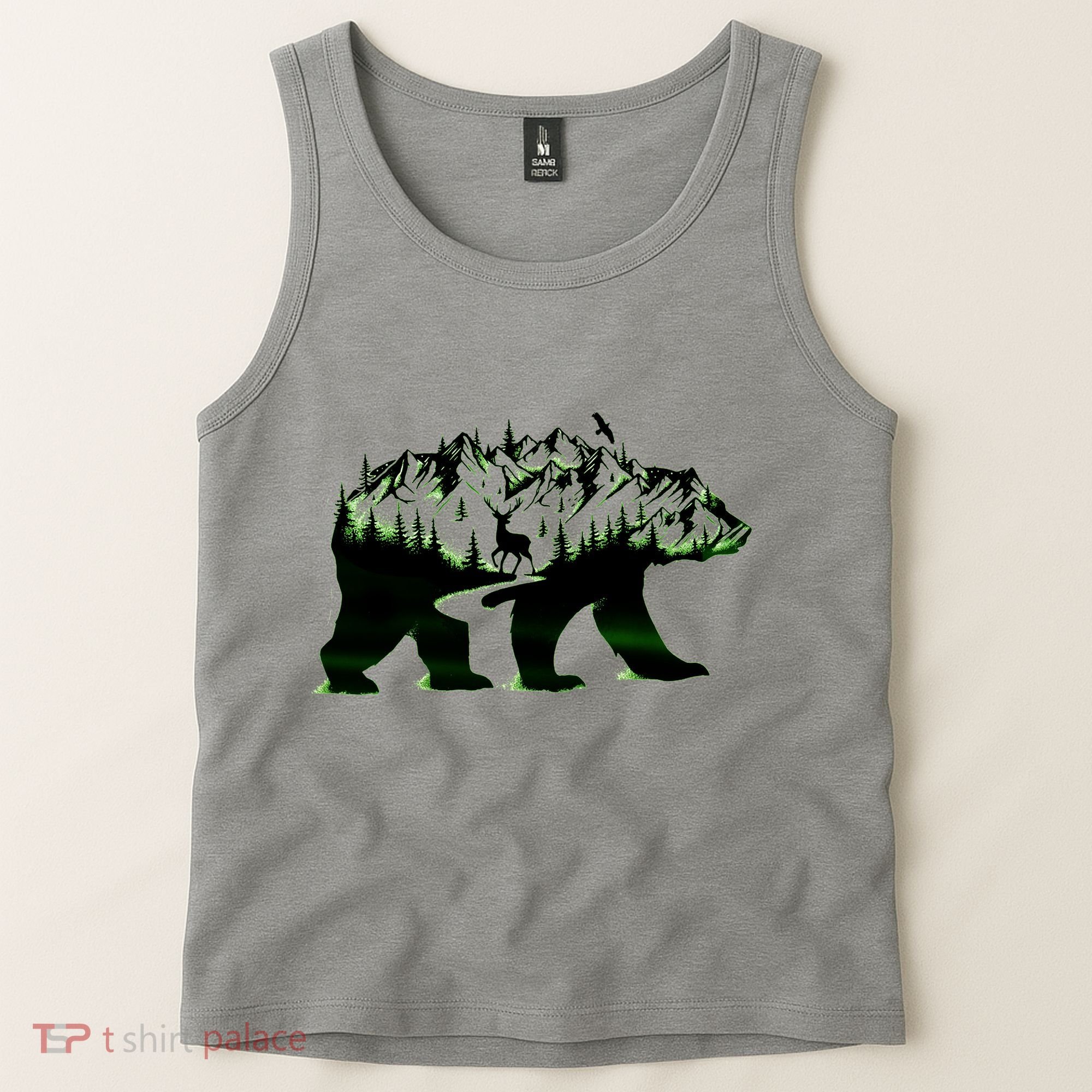 Bear Forest Deer Wilderness Mountains Tank Top