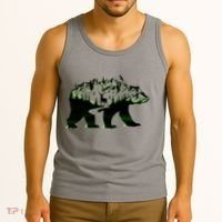 Bear Forest Deer Wilderness Mountains Tank Top thumb 3