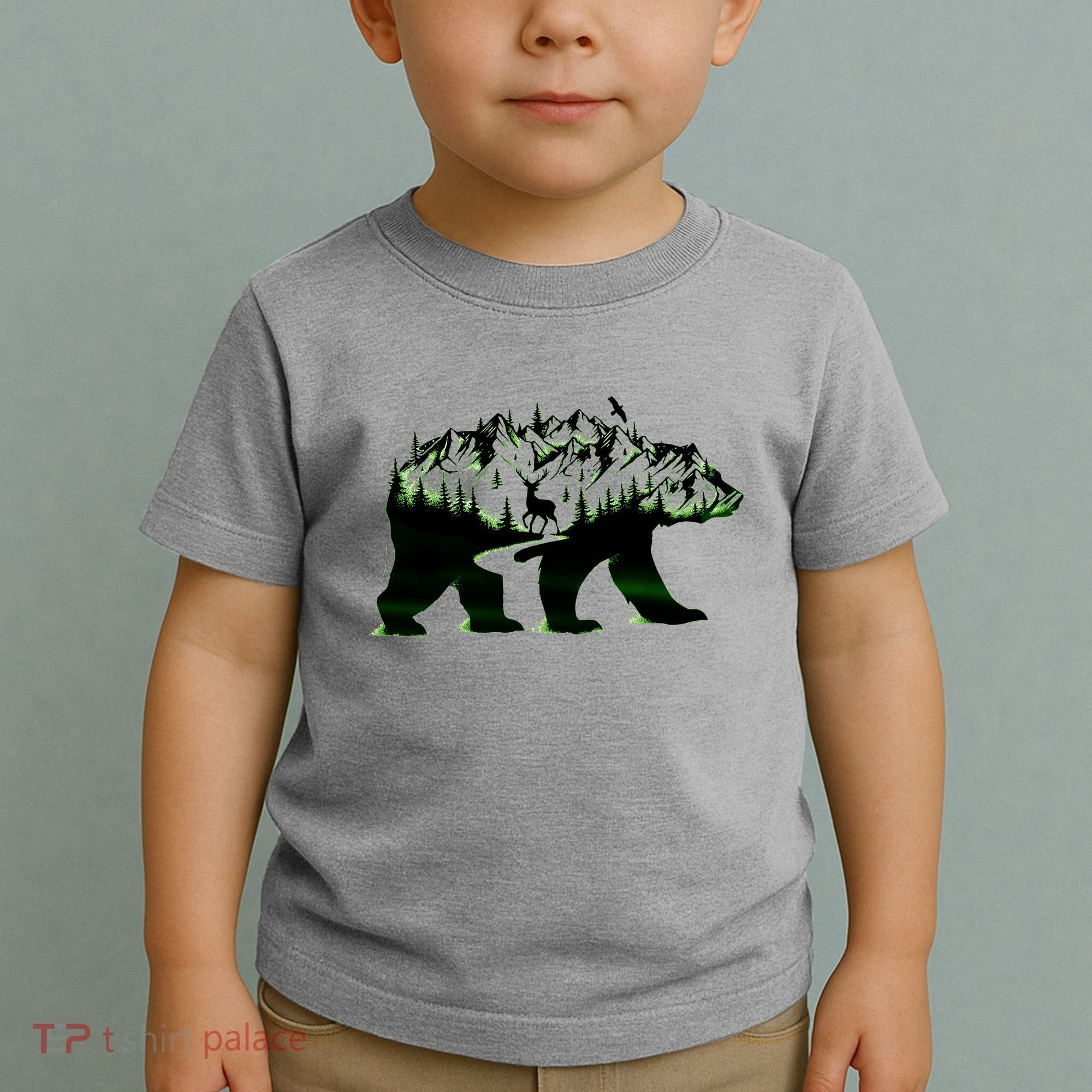 Bear Forest Deer Wilderness Mountains Toddler T-Shirt