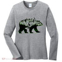 Bear Forest Deer Wilderness Mountains Women's Long Sleeve Shirt thumb 0
