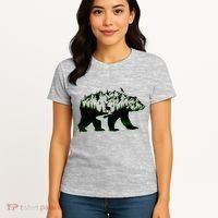 Bear Forest Deer Wilderness Mountains Women's T-Shirt thumb 4