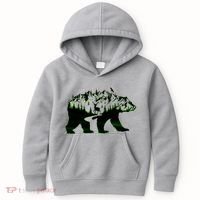 Bear Forest Deer Wilderness Mountains Kids Hoodie thumb 0
