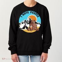 Bear Funny Camping I Hate People Women's Sweatshirt thumb 0