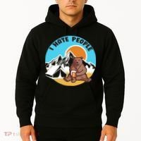Bear Funny Camping I Hate People Hoodie thumb 2