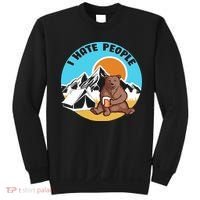 Bear Funny Camping I Hate People Sweatshirt thumb 0