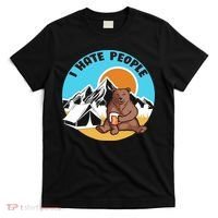 Bear Funny Camping I Hate People T-Shirt thumb 0