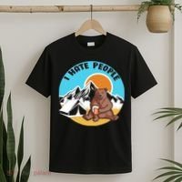 Bear Funny Camping I Hate People T-Shirt thumb 2