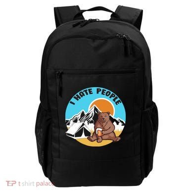 Bear Funny Camping I Hate People Backpack
