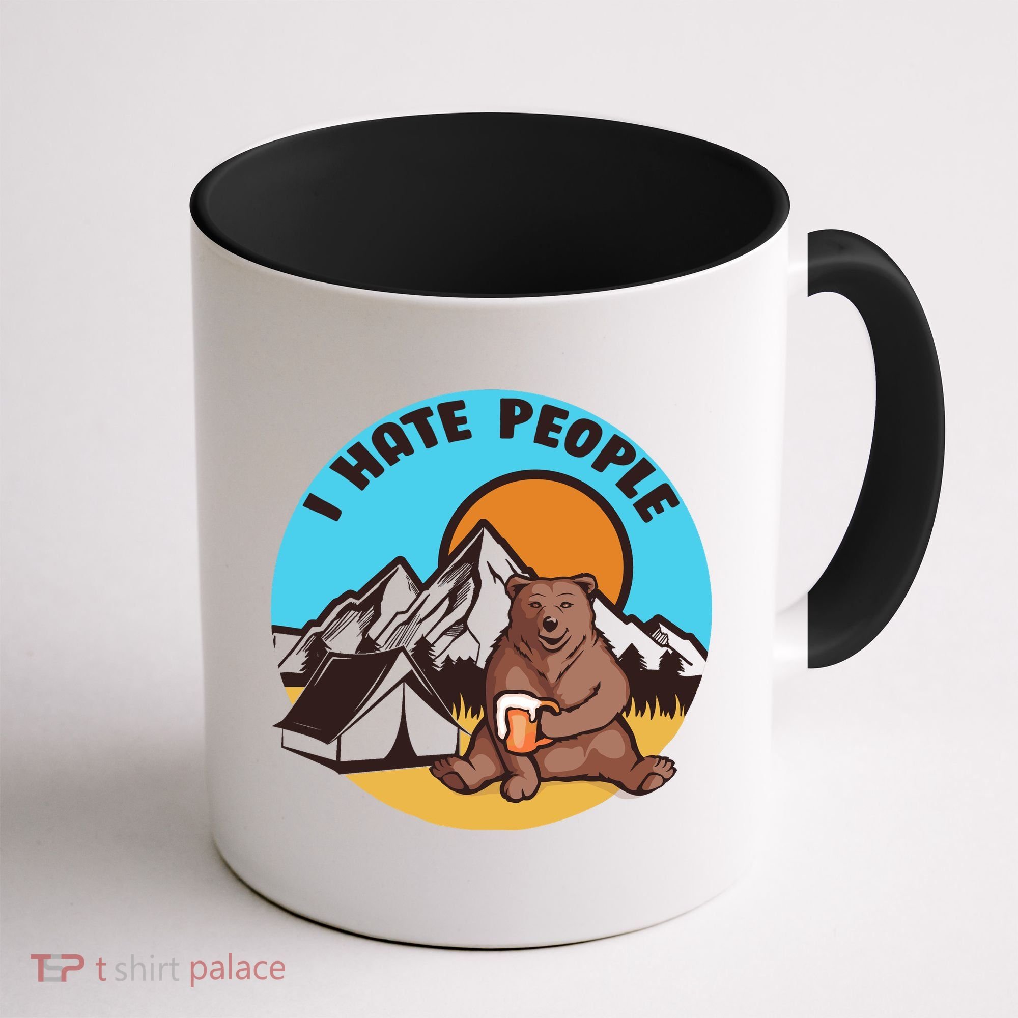 Bear Funny Camping I Hate People Coffee Mug