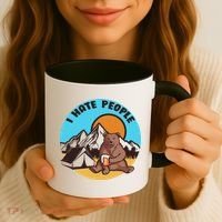 Bear Funny Camping I Hate People Coffee Mug thumb 3