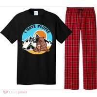 Bear Funny Camping I Hate People Pajama Set thumb 0