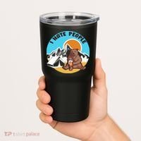 Bear Funny Camping I Hate People Tumbler thumb 2