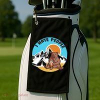 Bear Funny Camping I Hate People Golf Towel thumb 2