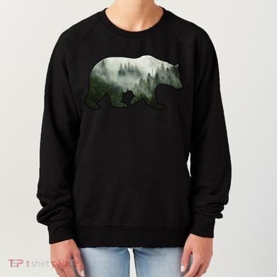 Bear Misty Forest Wilderness Women's Sweatshirt