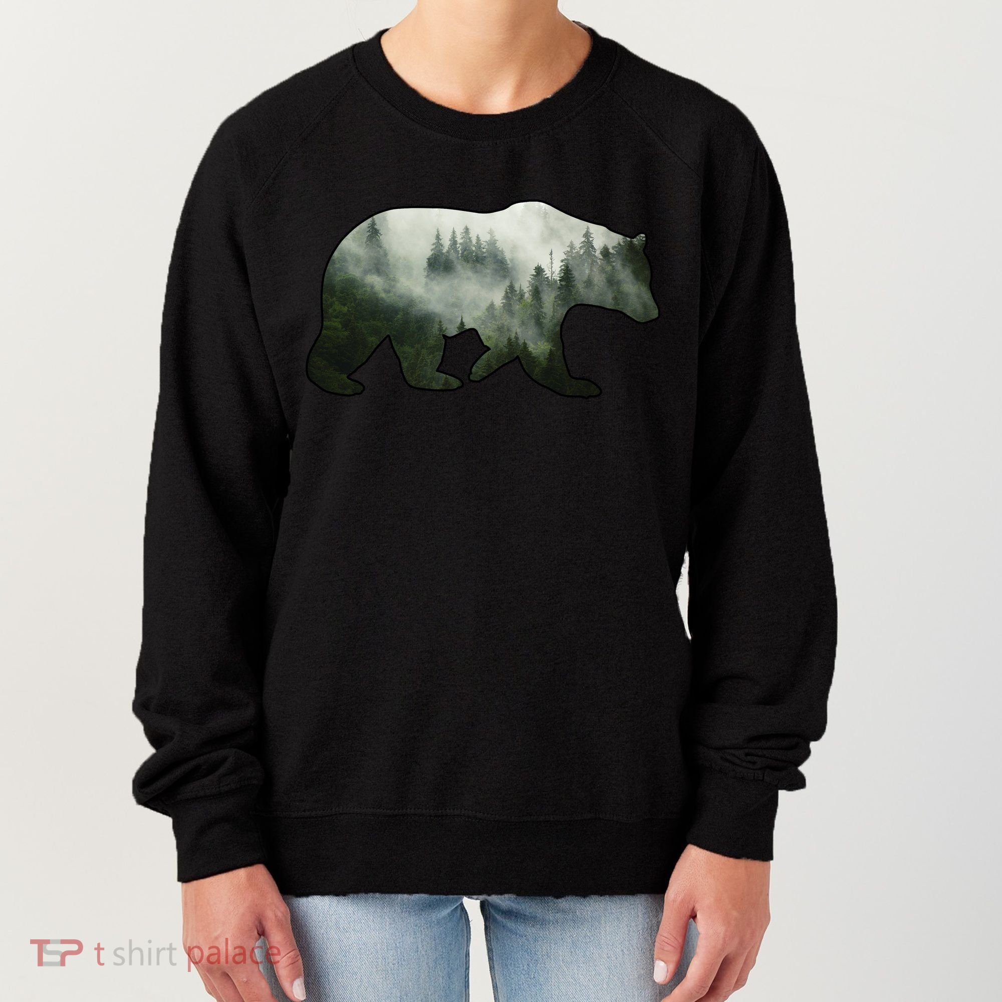 Bear Misty Forest Wilderness Women's Sweatshirt
