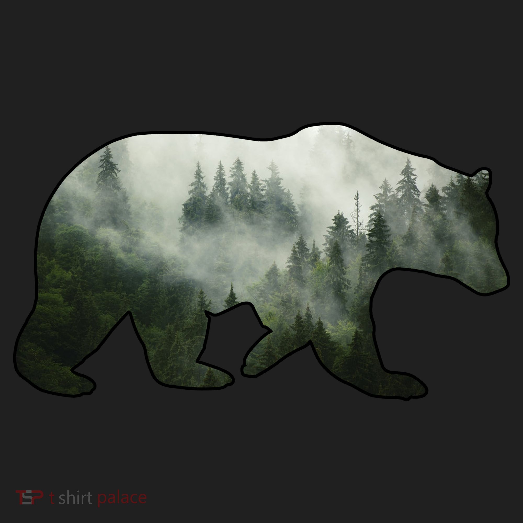 Bear Misty Forest Wilderness Women's Sweatshirt