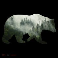 Bear Misty Forest Wilderness Long Sleeve Shirt thumb 2