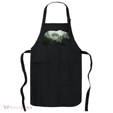 Bear Misty Forest Wilderness Apron
