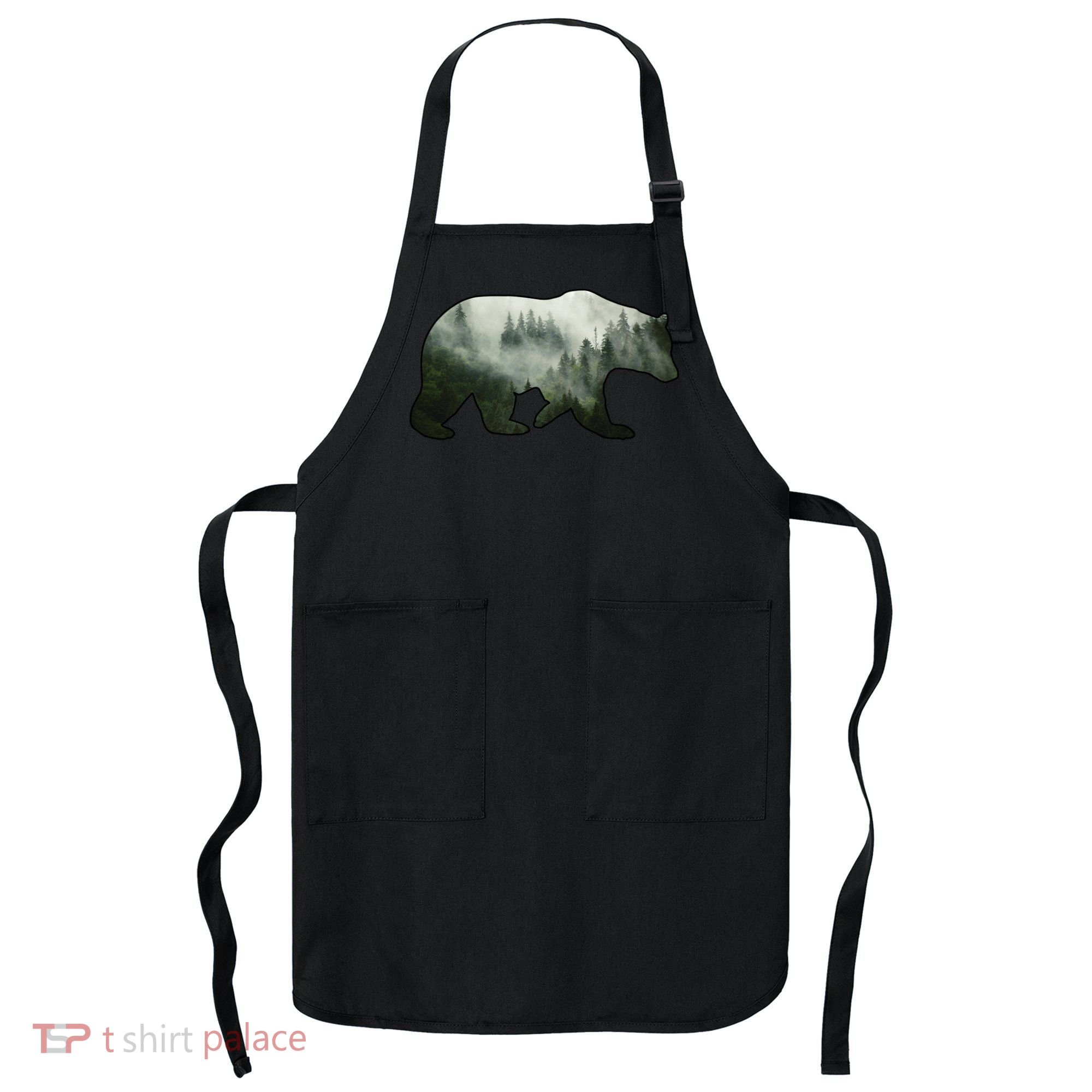 Bear Misty Forest Wilderness Apron