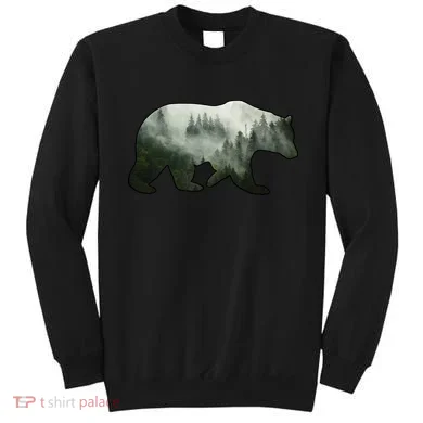 Bear Misty Forest Wilderness Sweatshirt