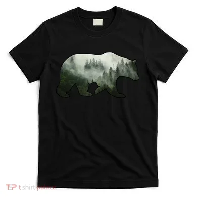 Bear Misty Forest Wilderness T-Shirt