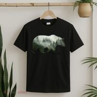 Bear Misty Forest Wilderness T-Shirt thumb 2