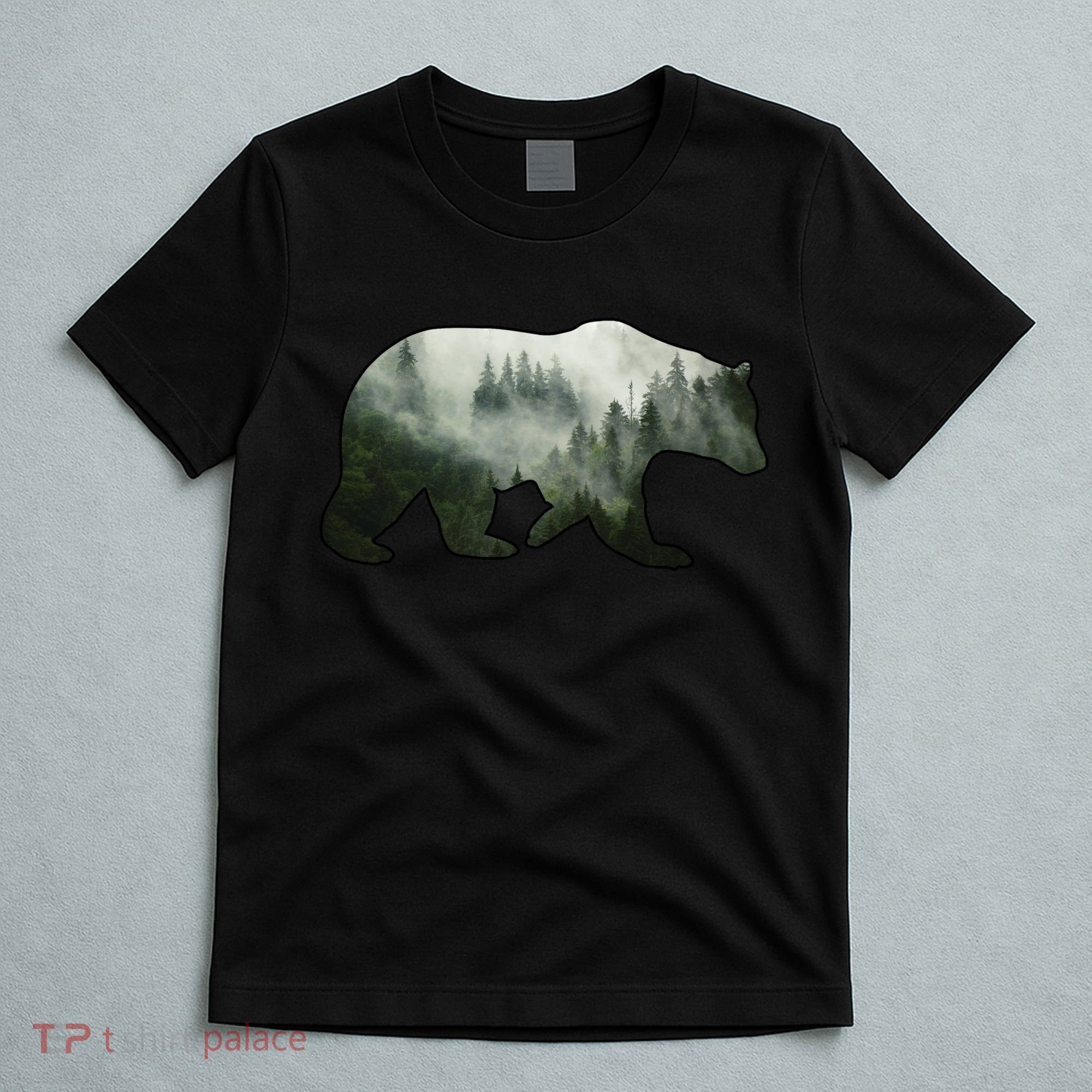 Bear Misty Forest Wilderness T-Shirt