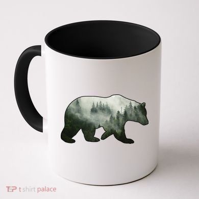 Bear Misty Forest Wilderness Coffee Mug
