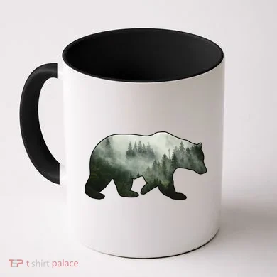 Bear Misty Forest Wilderness Coffee Mug