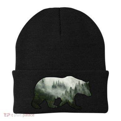 Bear Misty Forest Wilderness Beanie