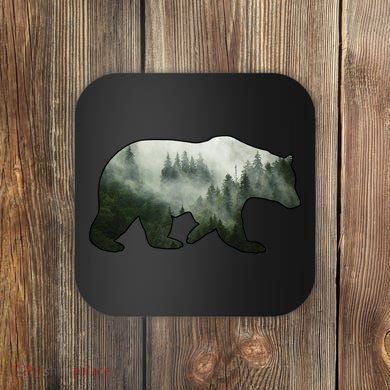 Bear Misty Forest Wilderness Coaster