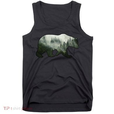 Bear Misty Forest Wilderness Tank Top