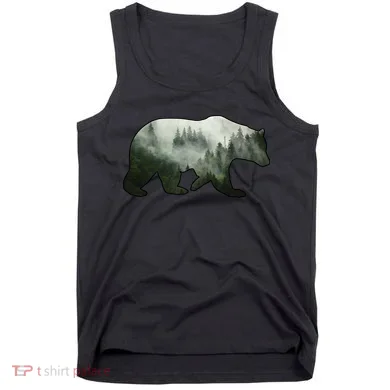 Bear Misty Forest Wilderness Tank Top