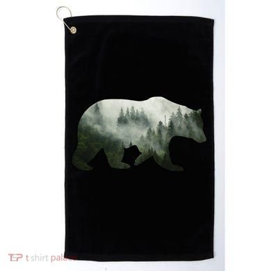 Bear Misty Forest Wilderness Golf Towel