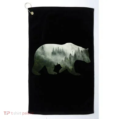 Bear Misty Forest Wilderness Golf Towel
